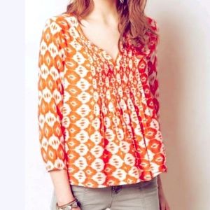 Anthropologie cropped swing top